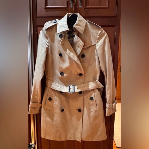 Burberry Jackets & Blazers - Burberry Beige Double-Breasted Trench Coat